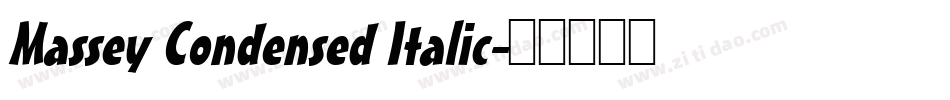Massey Condensed Italic字体转换